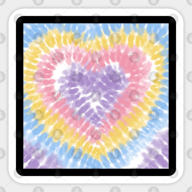 Pastel Tie Dye Heart Sticker by Art by Ergate